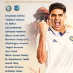 India Test Squad Against West Indies