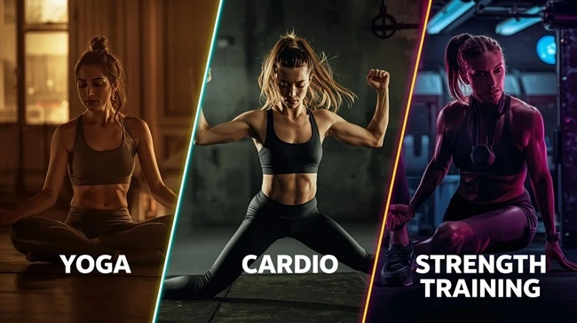 yoga vs cardio vs strength training