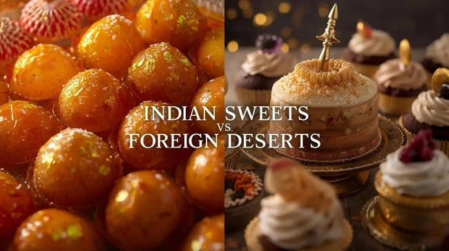 Indian Sweets vs Foreign Desserts