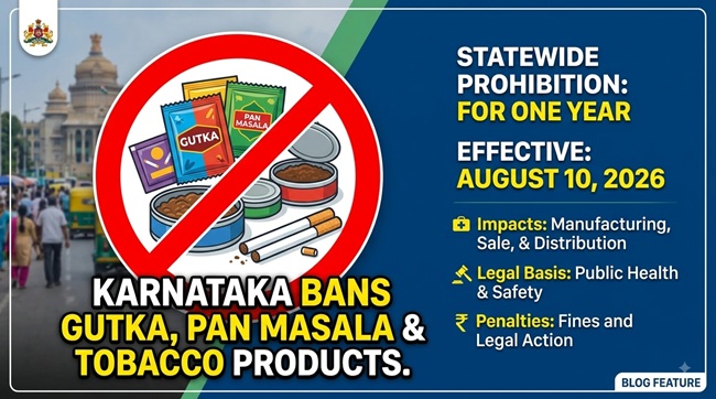 Karnataka Banned Gutka and Pan Masala